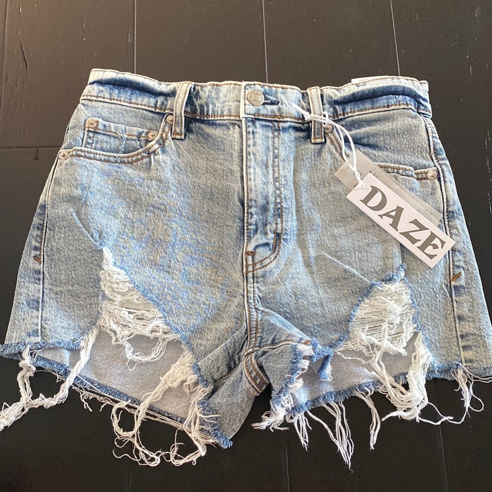 Daze denim distressed shorts